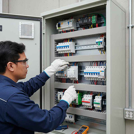 Instalasi-arrester-alat-pengaman-lonjakan-arus
